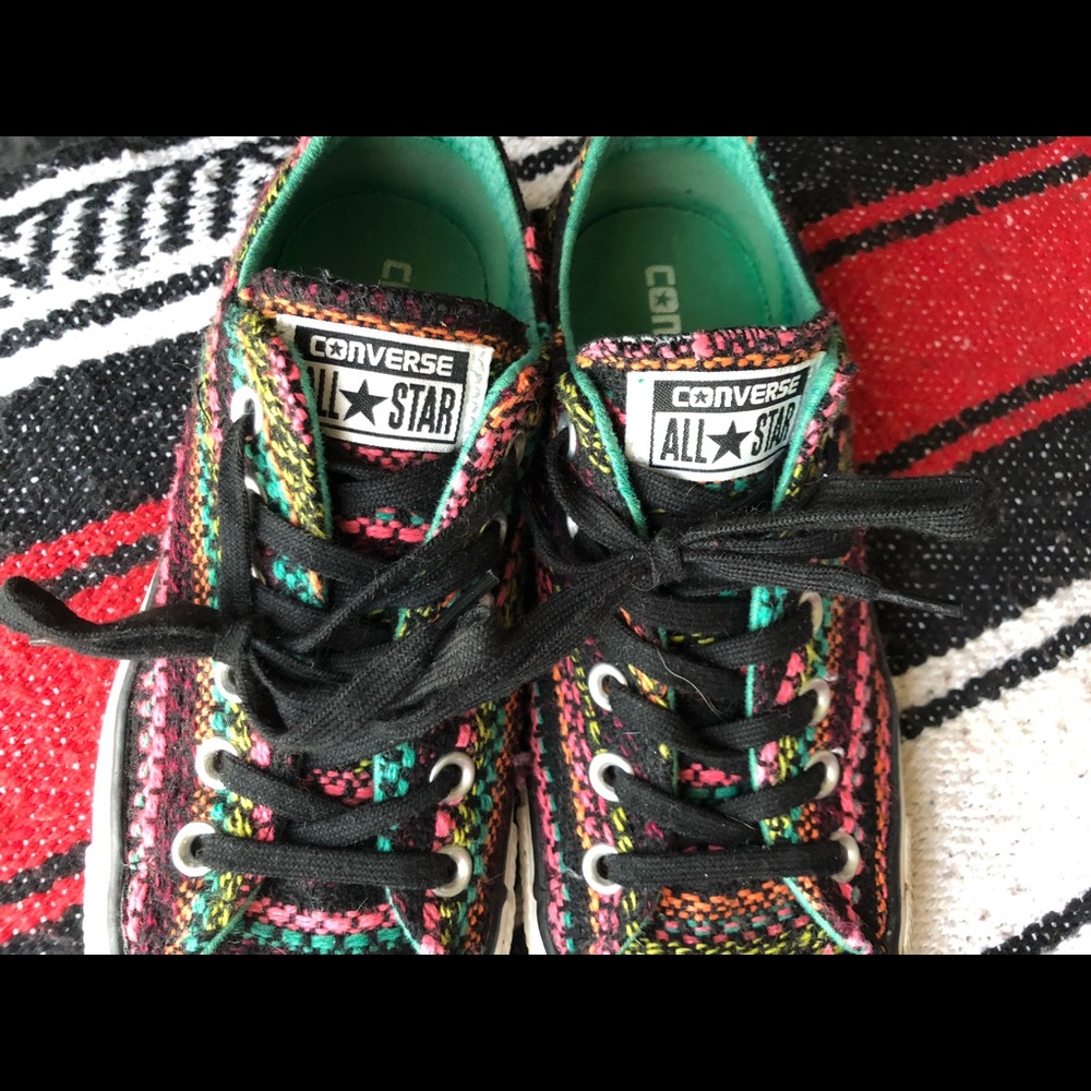 Multi Color Low Top Converse - Picture 4 of 6